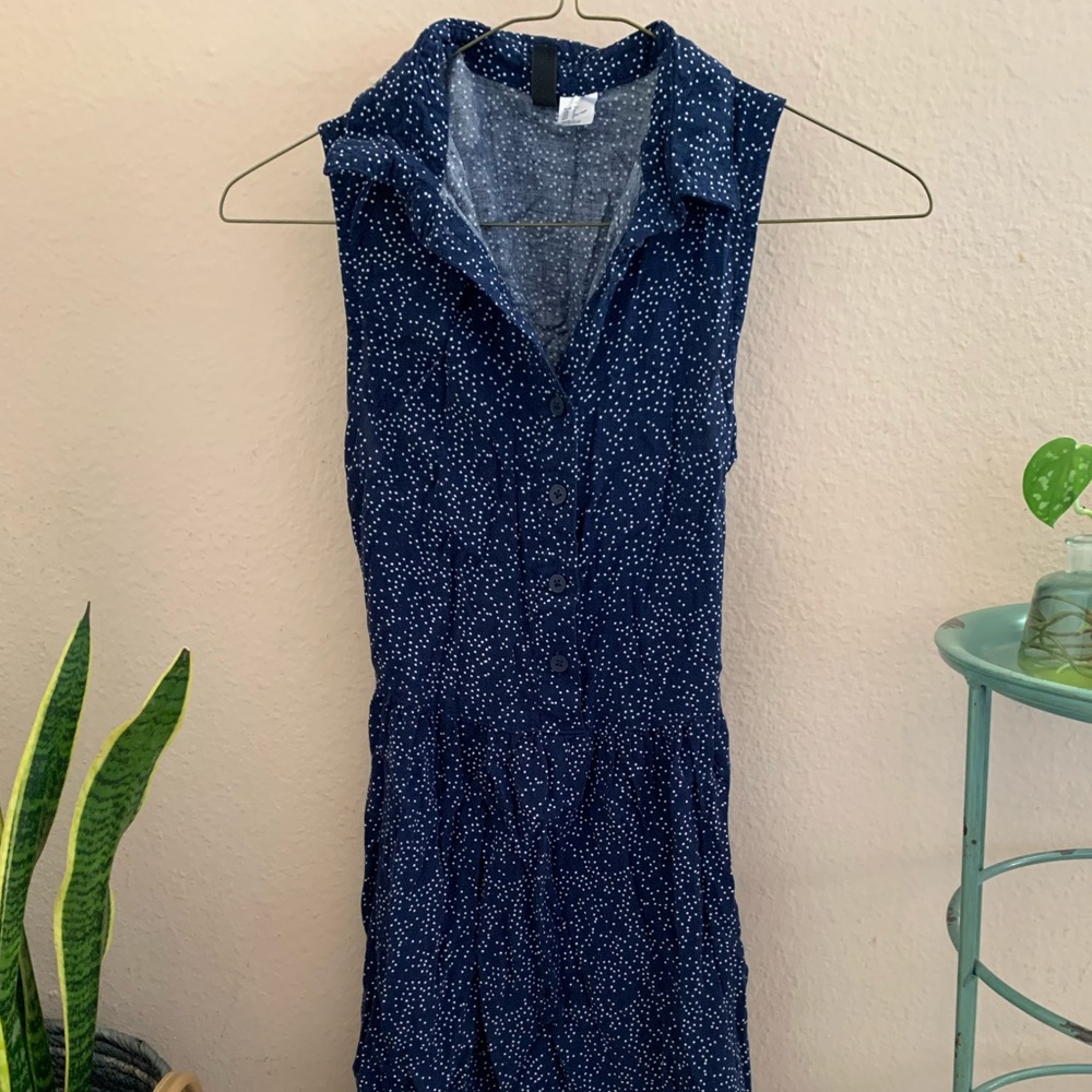 Divided Blue Dot Summer Dress